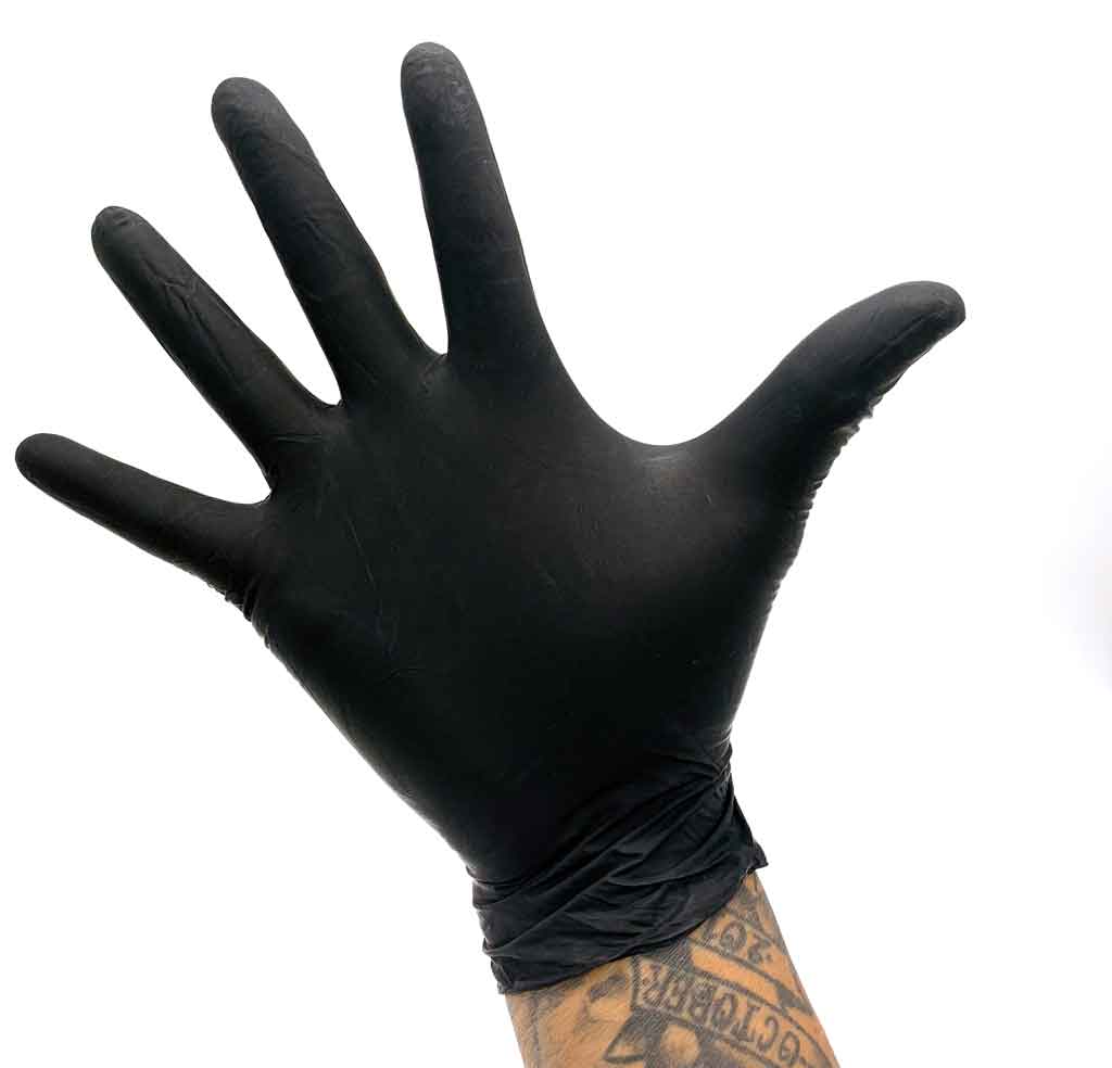 Black Pearl Luxury Latex Exam Gloves 6 mil Powder Free - Image 3
