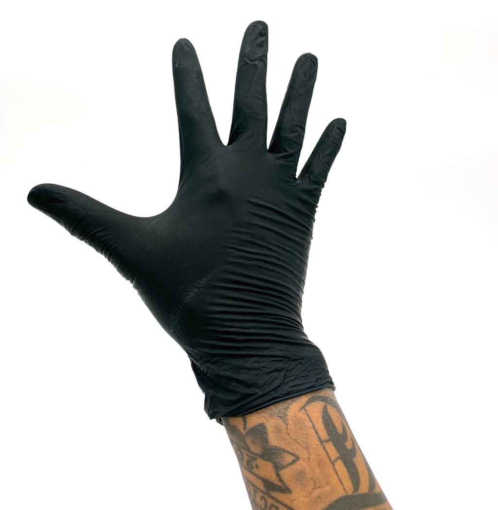 Black Pearl Luxury Latex Exam Gloves 6 mil Powder Free - Image 4