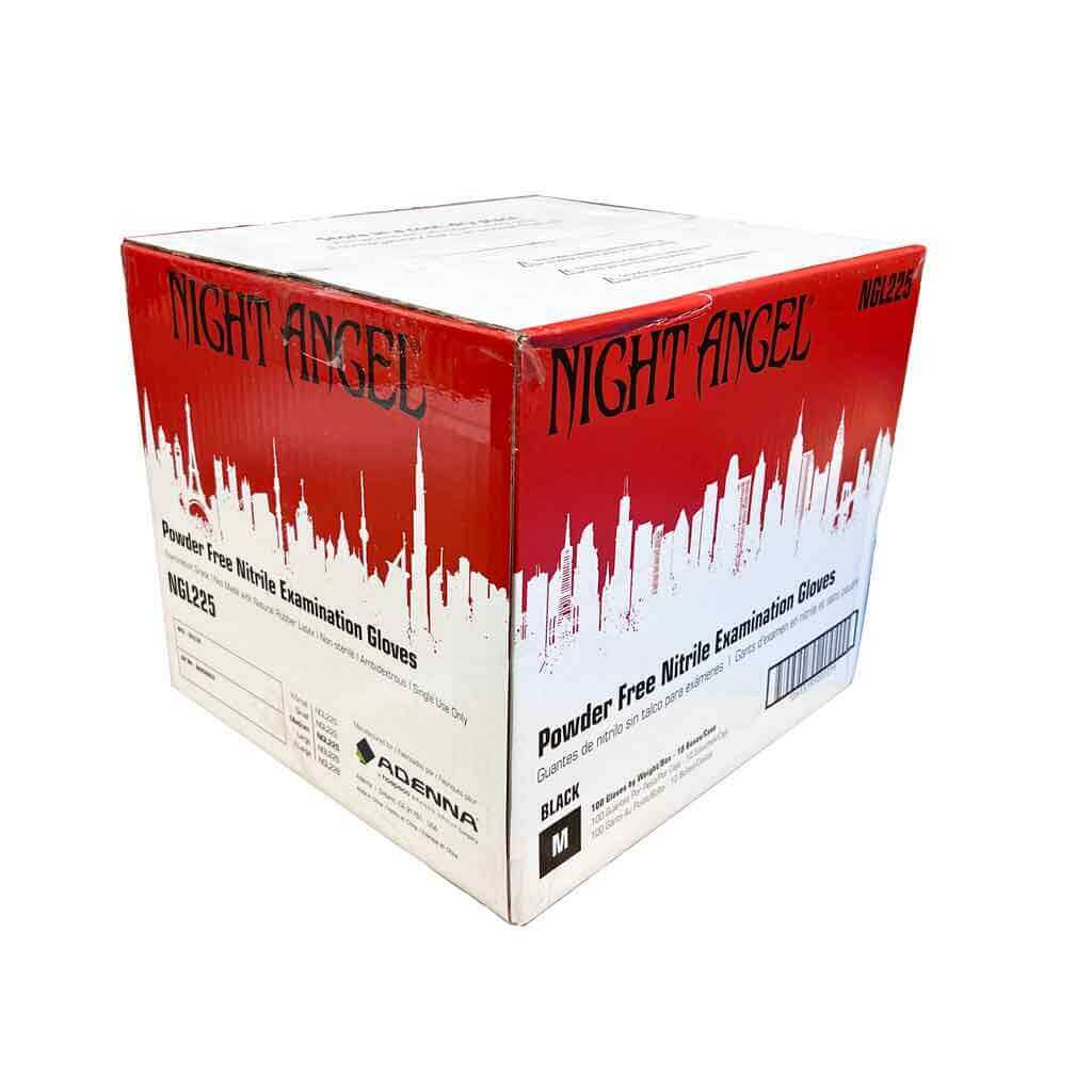 NIGHT ANGEL Black Nitrile Exam Gloves 4 mil Powder Free - Image 5